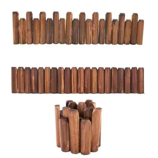 Flower Bed Fence Border Wooden Edging Wood Anti