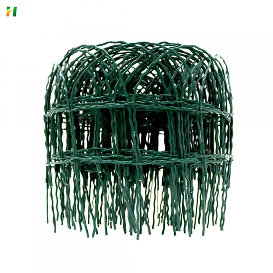 Garden Border Fence Green PVC Coated Lawn Edging Wire Mesh Edge Fencing