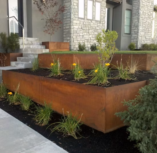 Metal Lawn Corten Steel Garden Borders