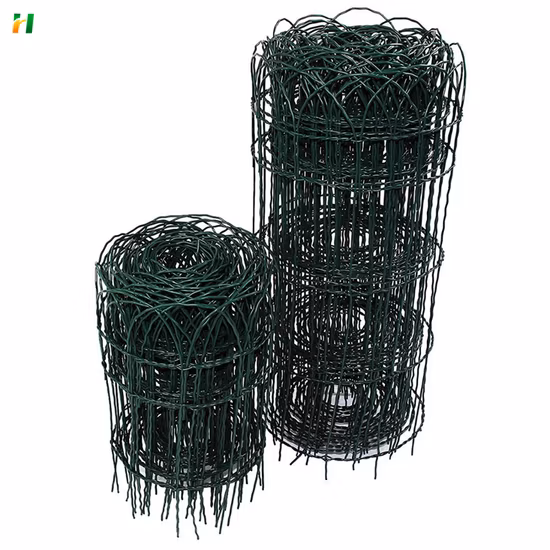 Garden Border Fence Green PVC Coated Wire Lawn Edge Fencing