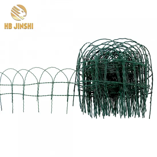 Garden Border Fence Green PVC Coated Wire Lawn Edge Fencing 
