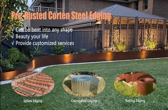 Custom High Quality Steel Grass Lawn Edging Garden Box Beds Edge Border 